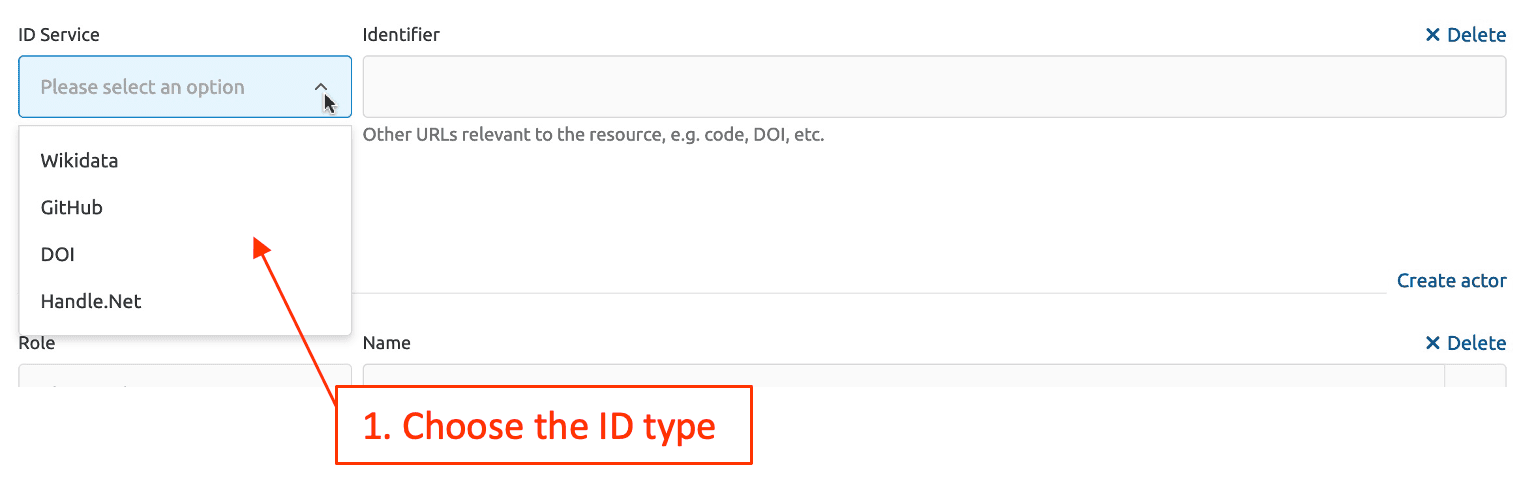Add an external ID - step 1